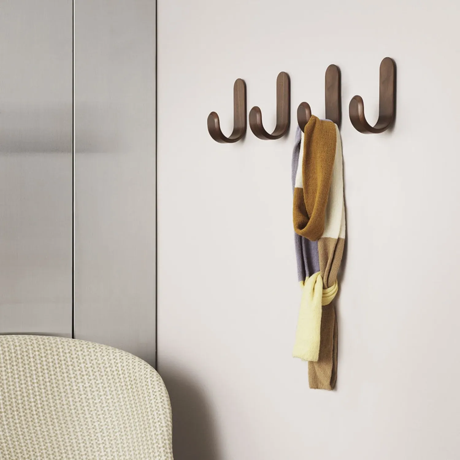 normann copenhagen | curve hook | walnut