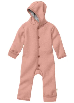 ORGANIC BOILED MERINO WOOL OVERALL - rose