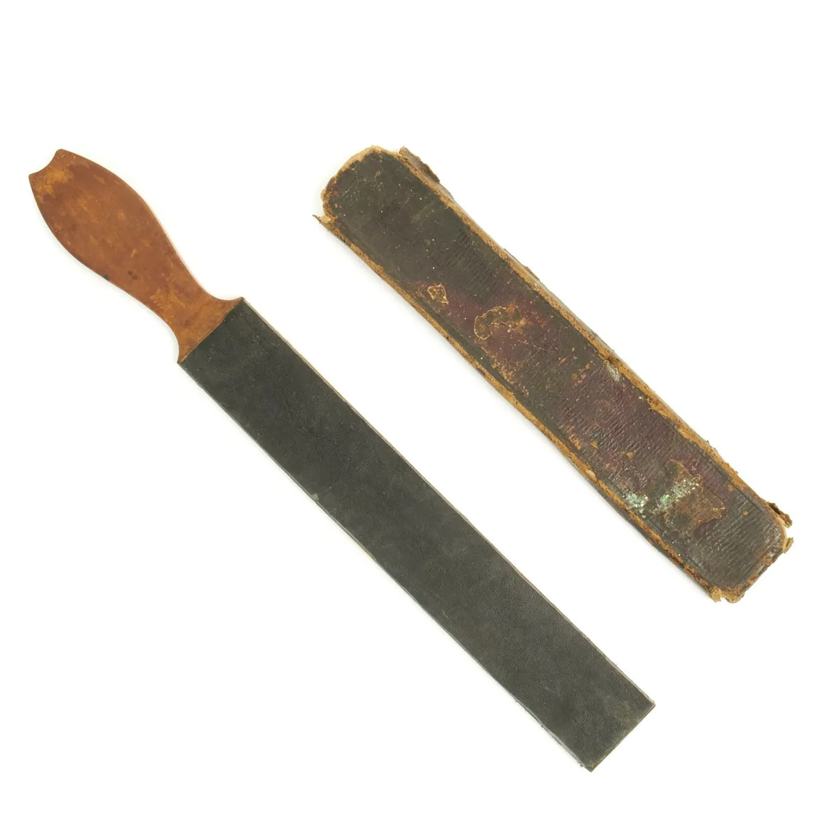 Original British WWI Officer's Cut Throat Razor with Strop and Trench Shaving Mirror