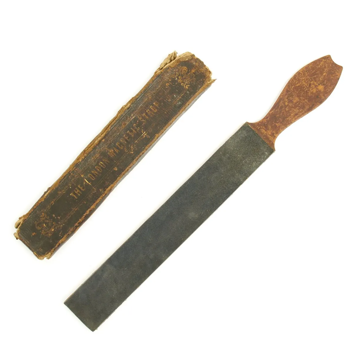 Original British WWI Officer's Cut Throat Razor with Strop and Trench Shaving Mirror