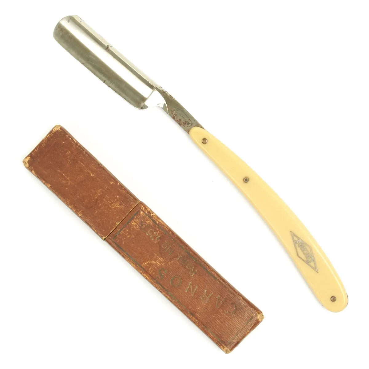 Original British WWI Officer's Cut Throat Razor with Strop and Trench Shaving Mirror