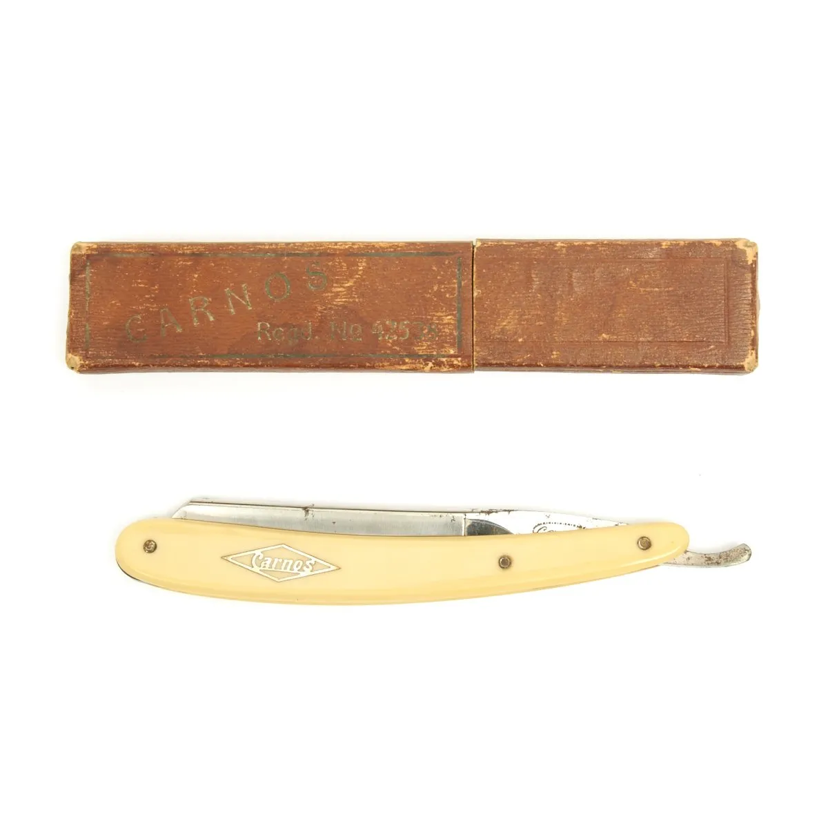 Original British WWI Officer's Cut Throat Razor with Strop and Trench Shaving Mirror