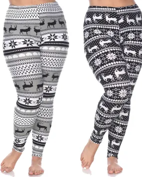 Pack of 2 Printed Leggings | PACK 254 - Grey