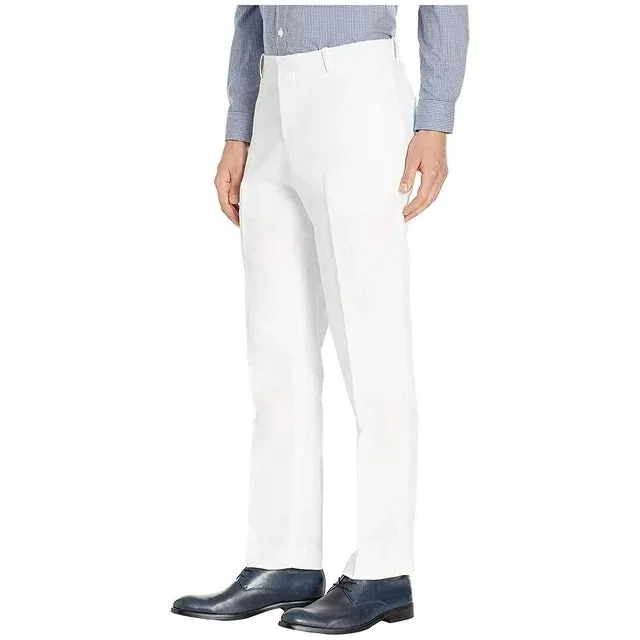 Perry Ellis Men's Modern-Fit Linen/Cotton Solid Dress Pants