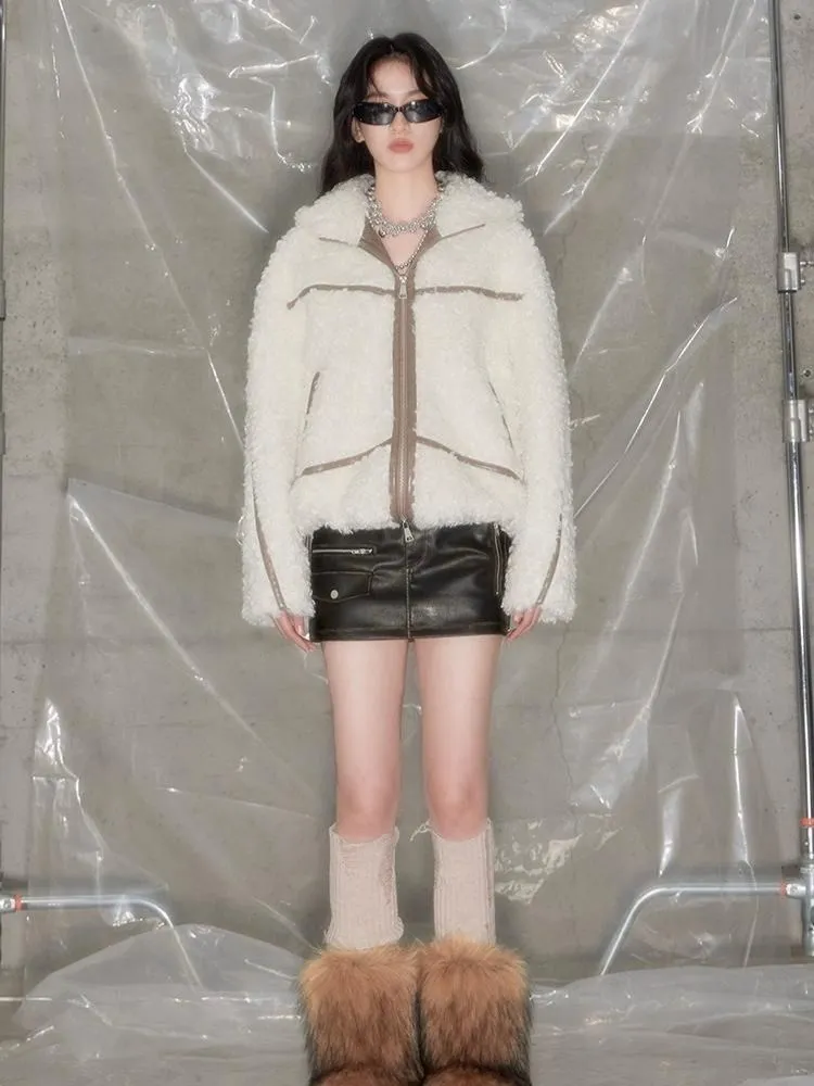 Rabbit Ears Antelope Roll Eco Fur Coat【s0000004851】