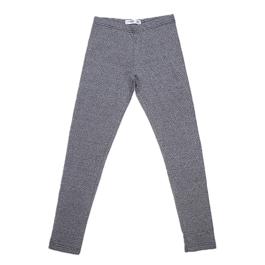 REDTAG Grey White Jacquard Leggings