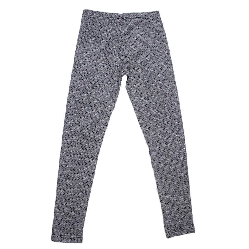 REDTAG Grey White Jacquard Leggings