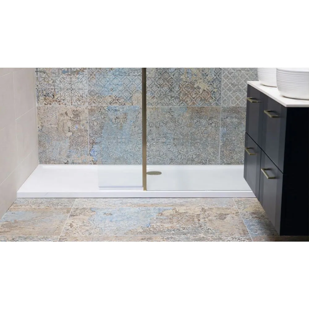 Roman Stone Solid Surface Anti Slip Shower Tray - 1300 x 800 x 40mm