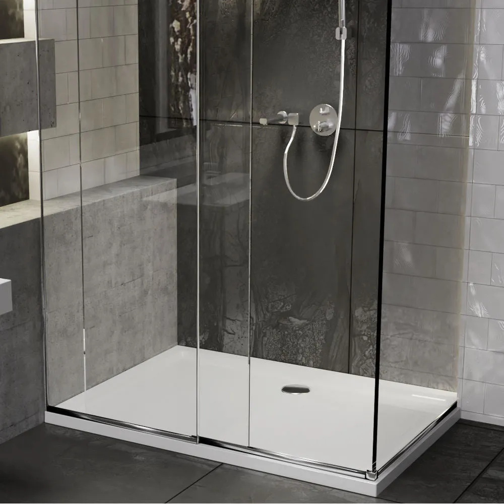 Roman Stone Solid Surface Anti Slip Shower Tray - 1300 x 800 x 40mm