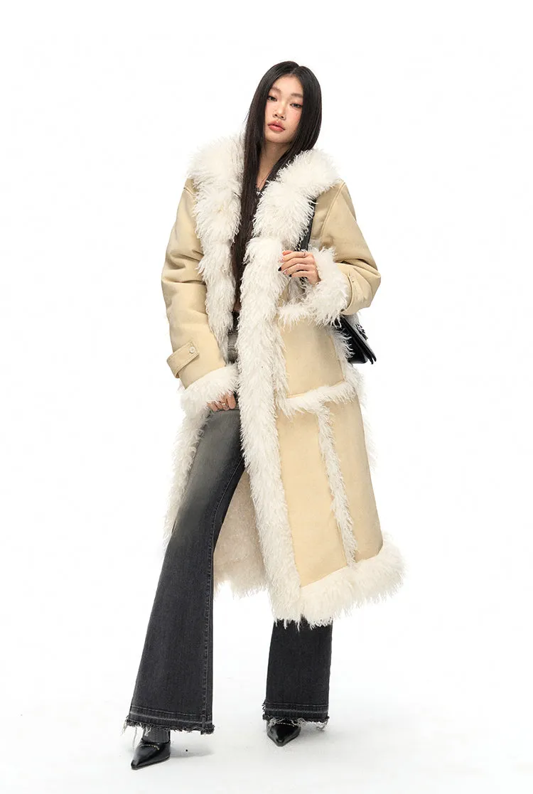 Secret Place Eco Friendly Two Sides Long Fur Coat