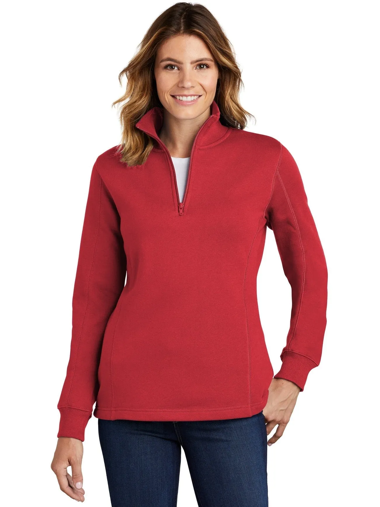 Sport-Tek Ladies 1/4 Zip Sweatshirt