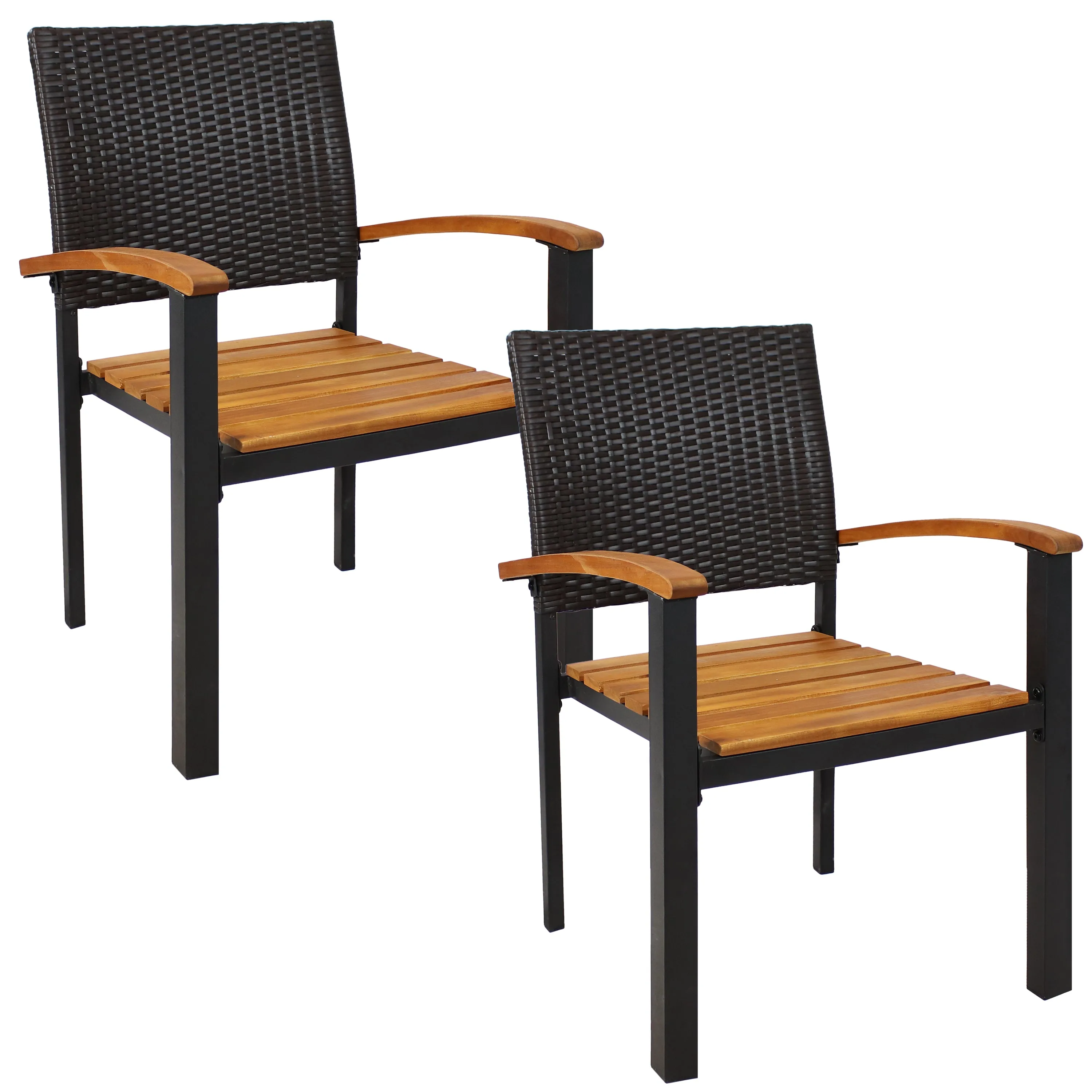 Sunnydaze Malachi Set of 2 Outdoor Patio Armchairs