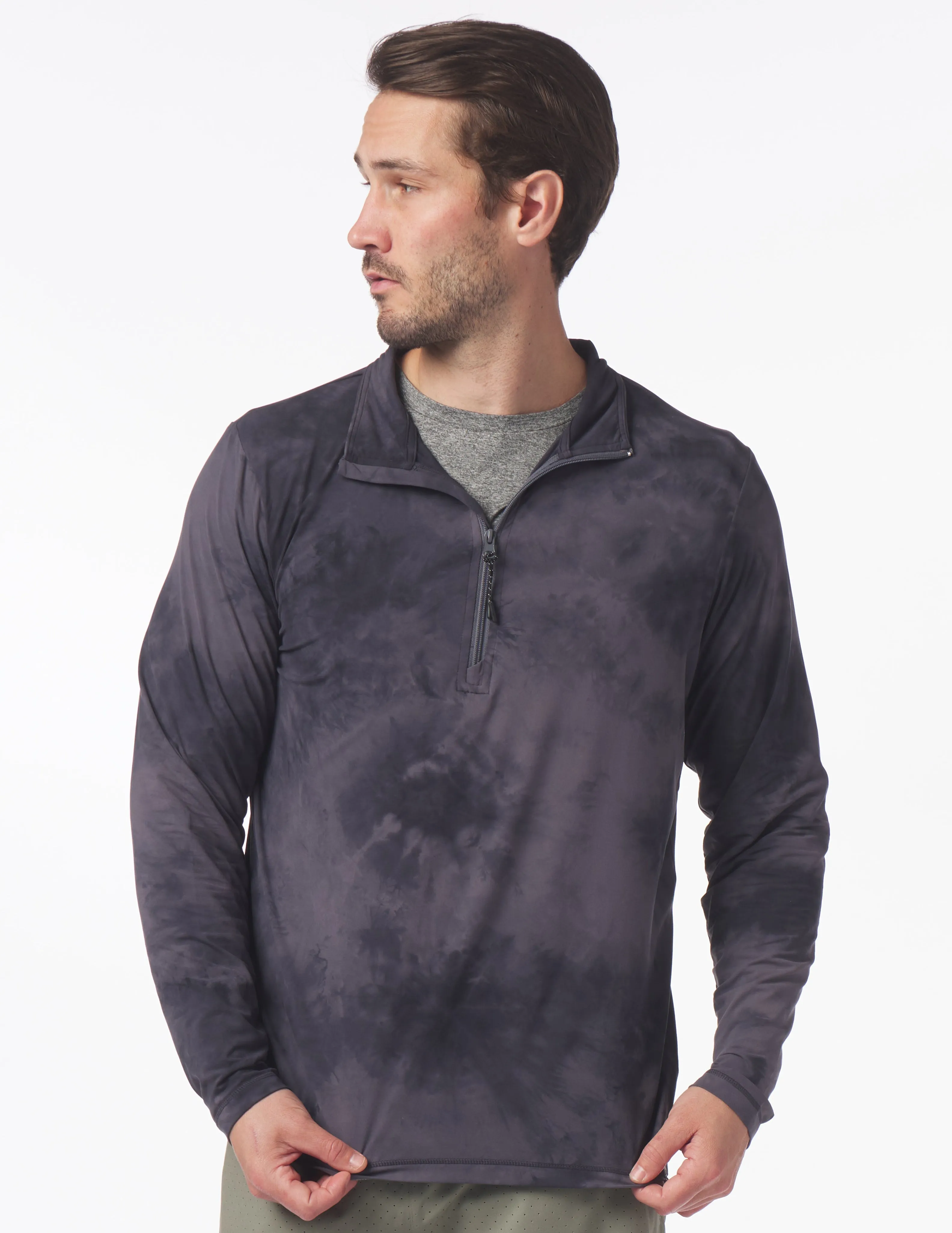 Tahoe 1/4 Zip: Black Stone Dye