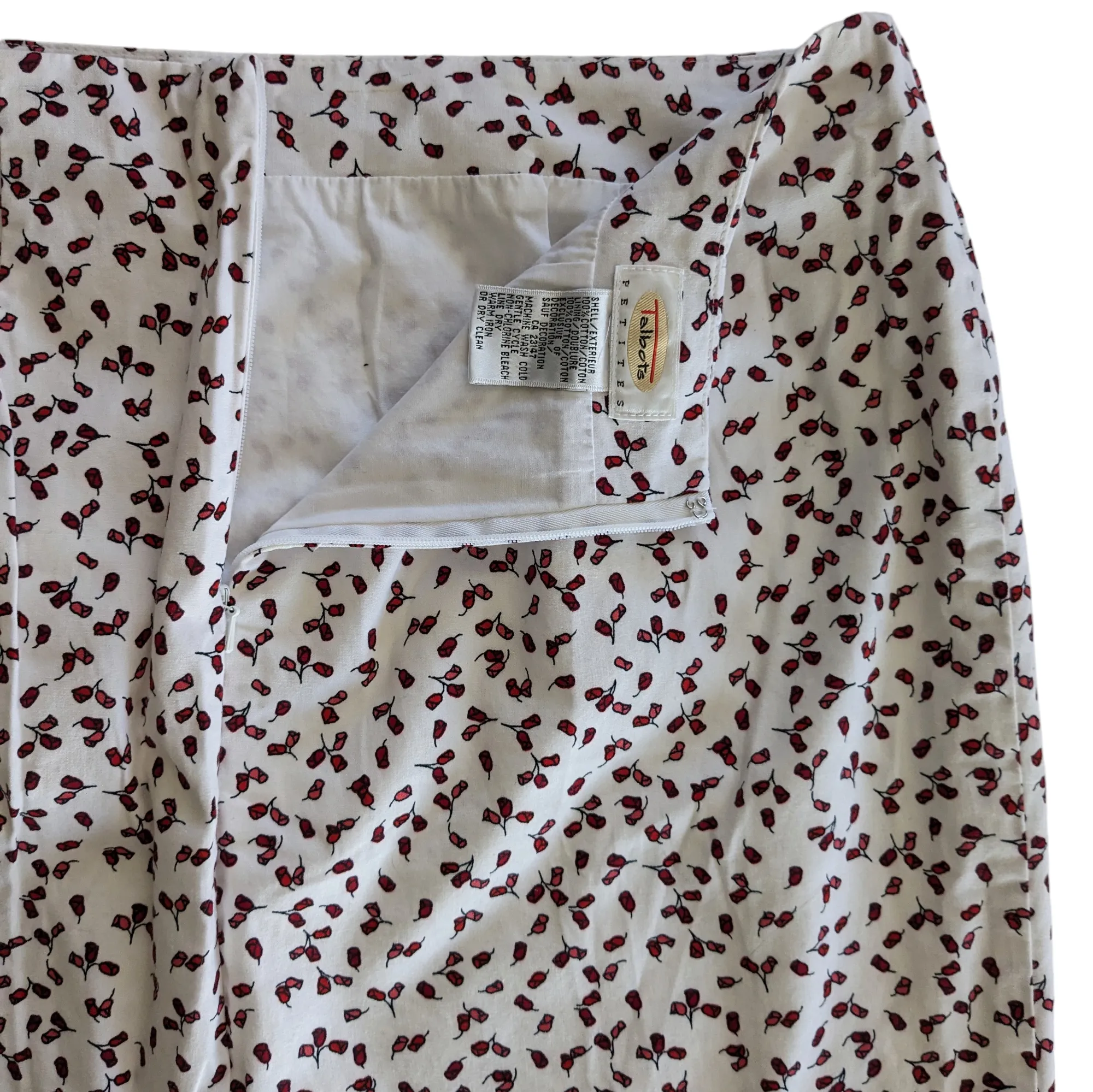 Talbots Mini Rose Print Pencil Skirt Size 10