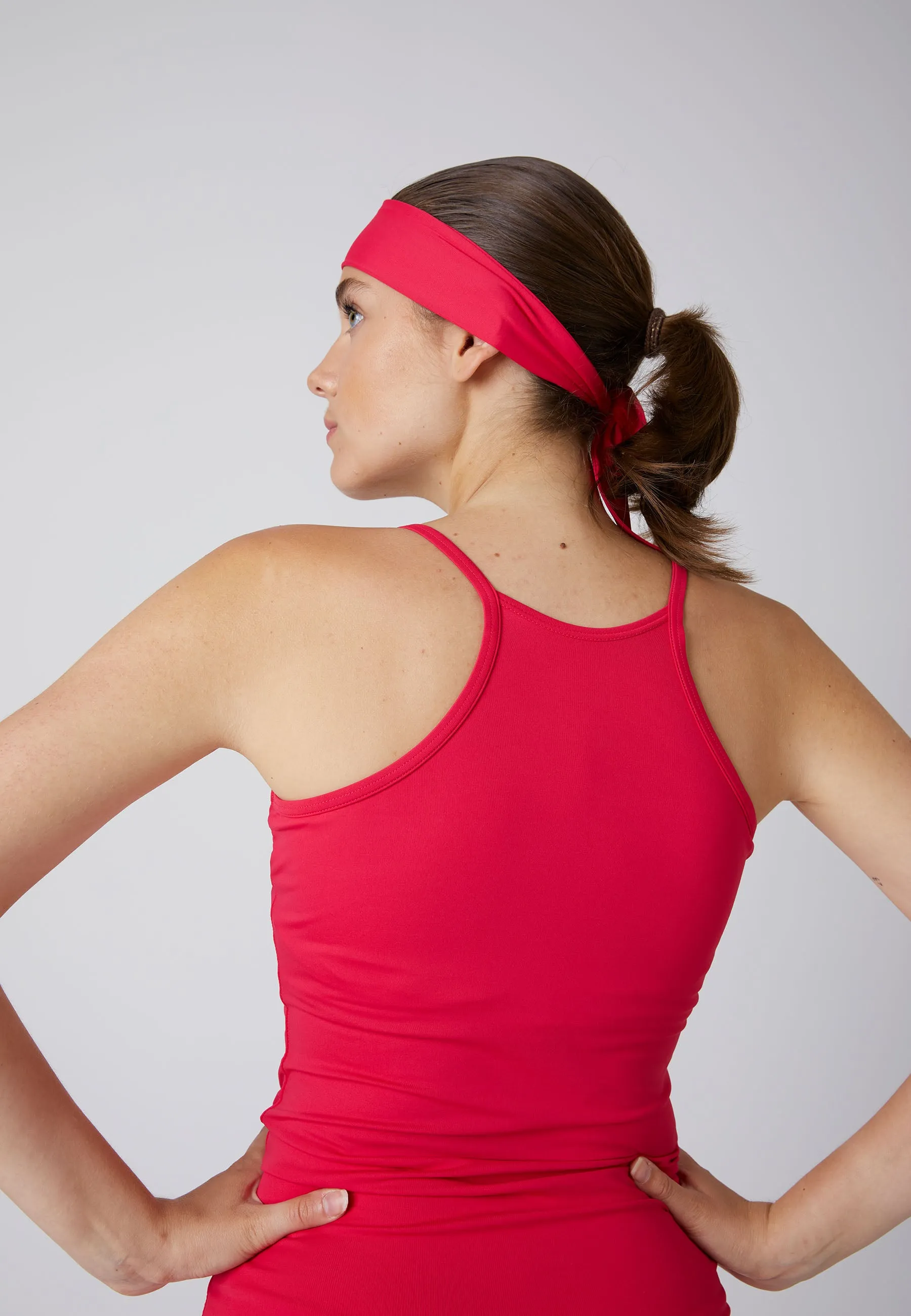 Tennis Spaghetti Tank Top, pink