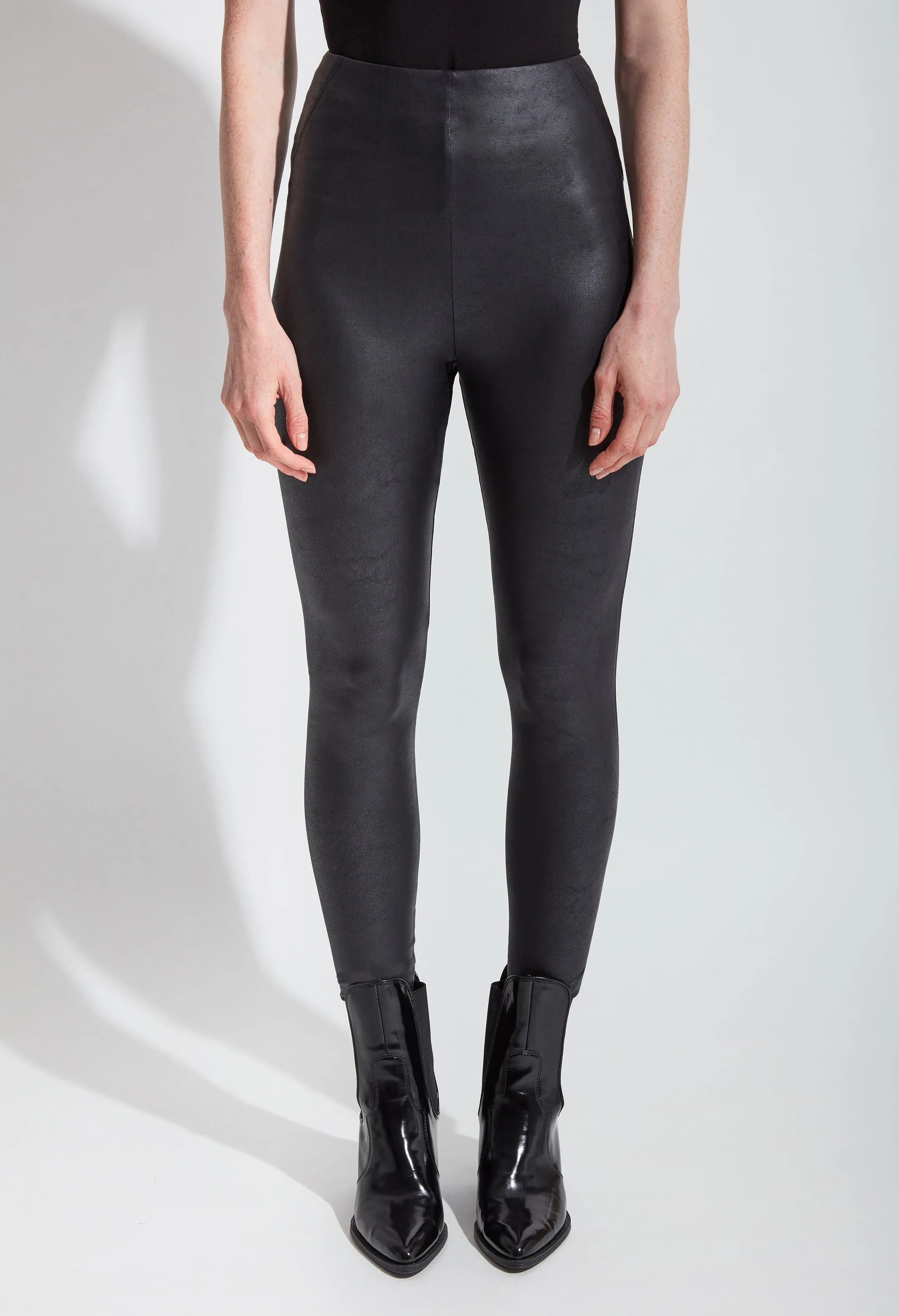 Textured Leather Legging