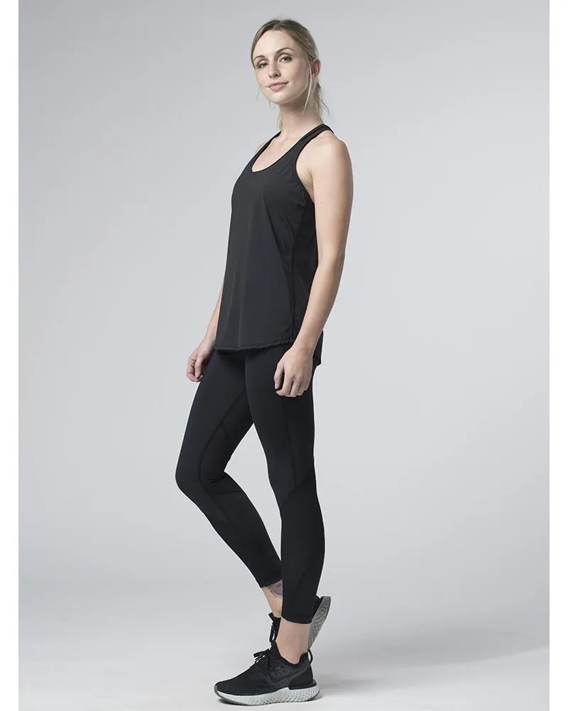 Tonic Active Paris Mesh Panel Capri Leggings - Womens - Black