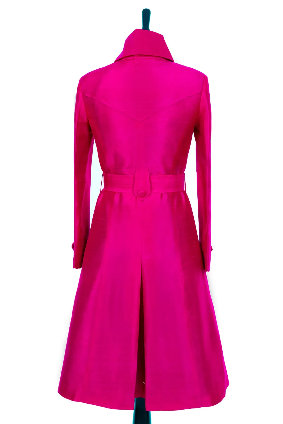 Trench Coat in Hot Pink