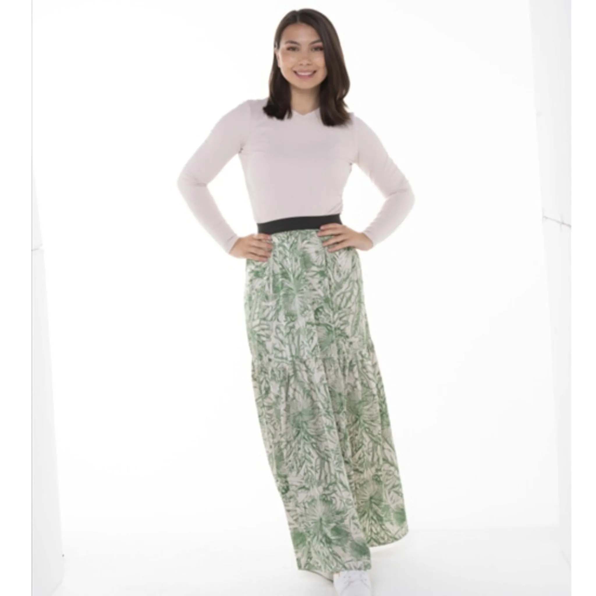 Tropic Silk Skirt Green by Ivee