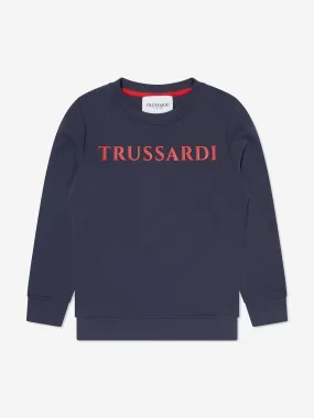 Trussardi Kids Nake Logo Sweatshirt in Navy