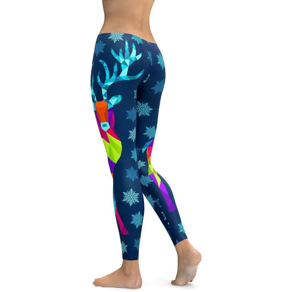 Vivid Reindeer Leggings