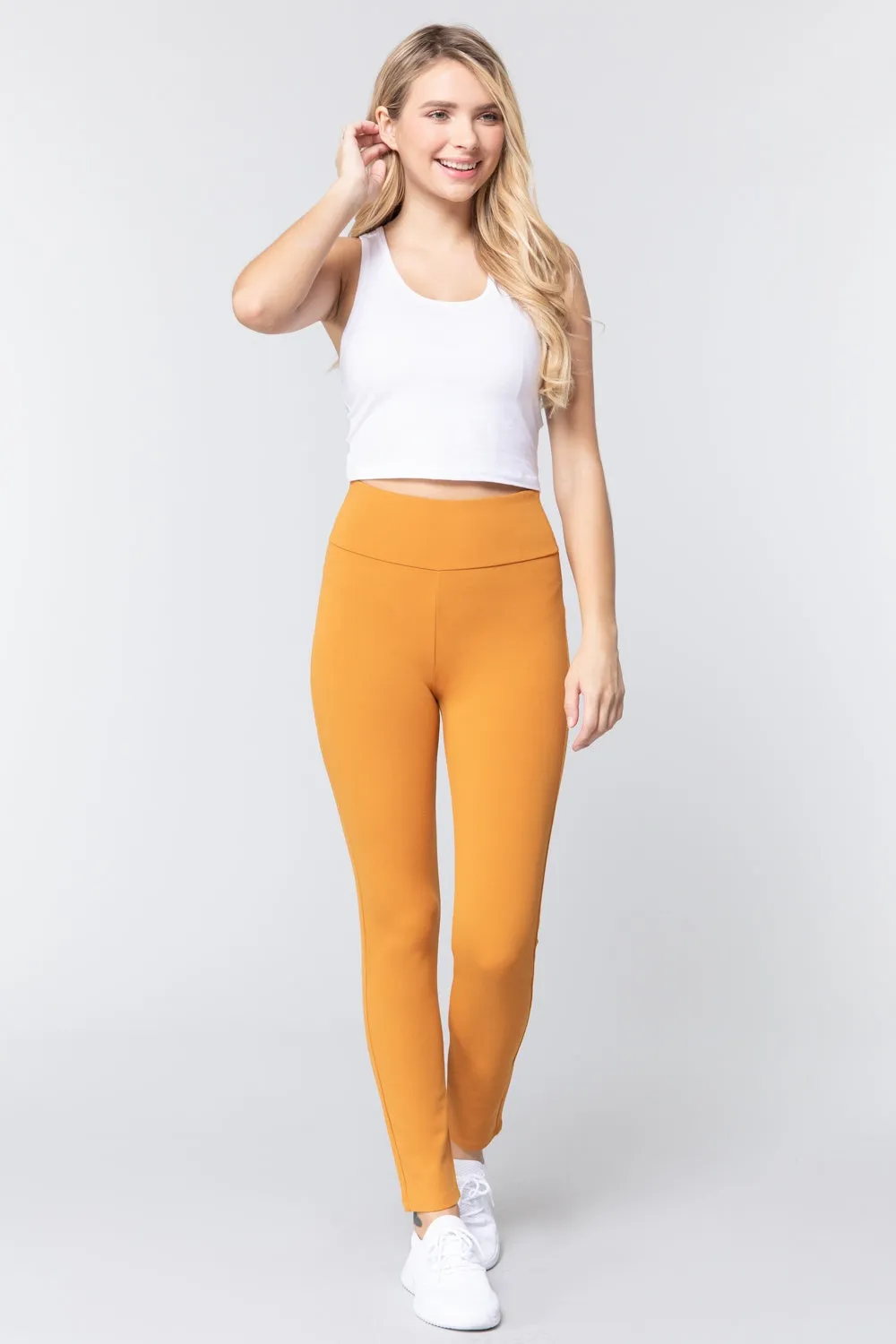 Waist Band Long Ponte Pants