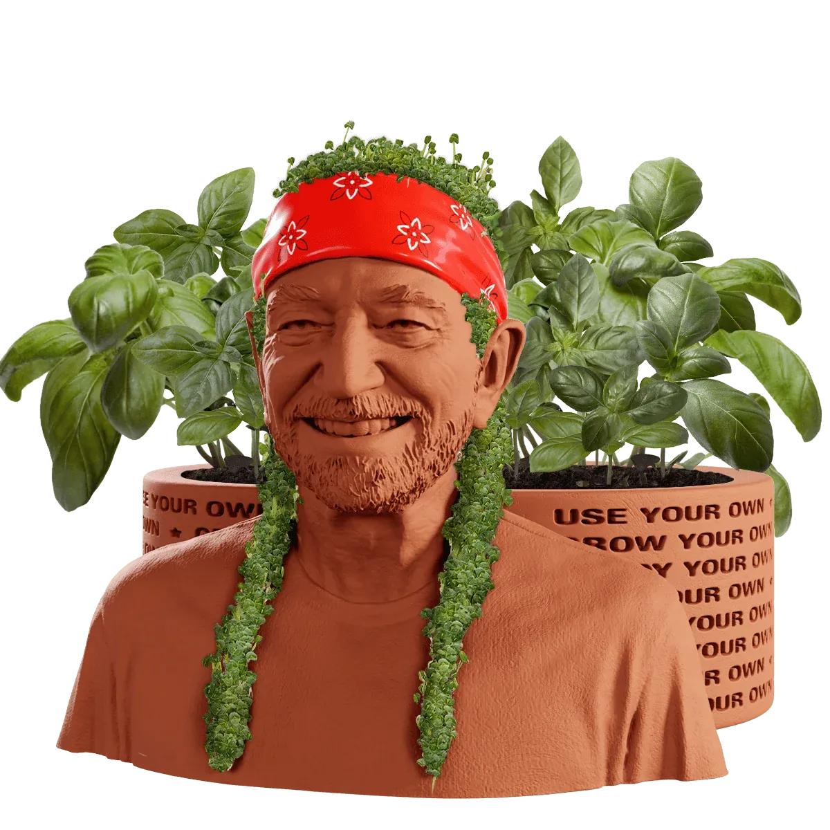 WILLIE NELSON CHIA PET HERB PLANTER