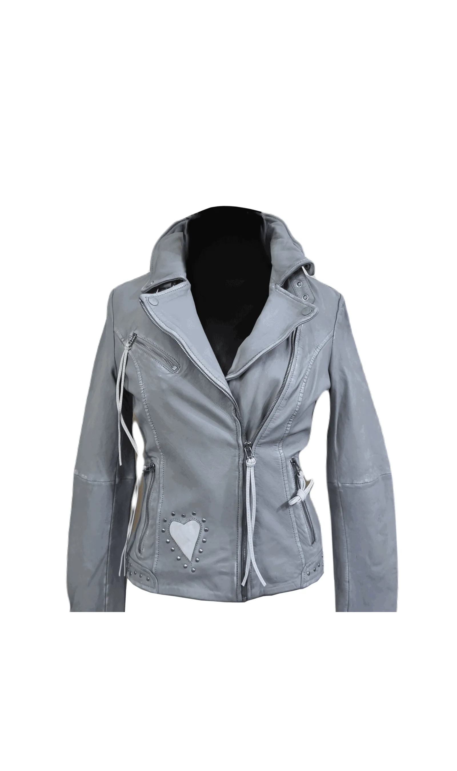 Womens Leather Fashion Jacket Biker Style Real Lambskin Handmade Stylish Jacket - ELF48