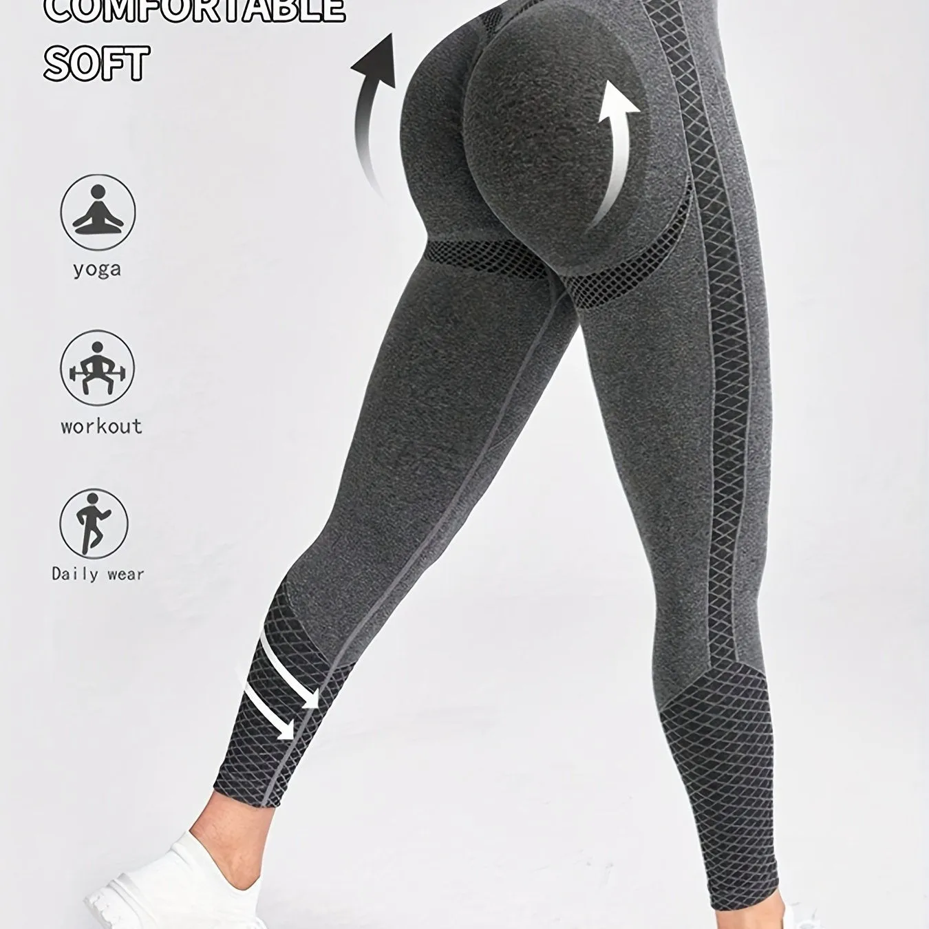 Women's Seamless High Waist Butt Lifting Tummy Control Leggings