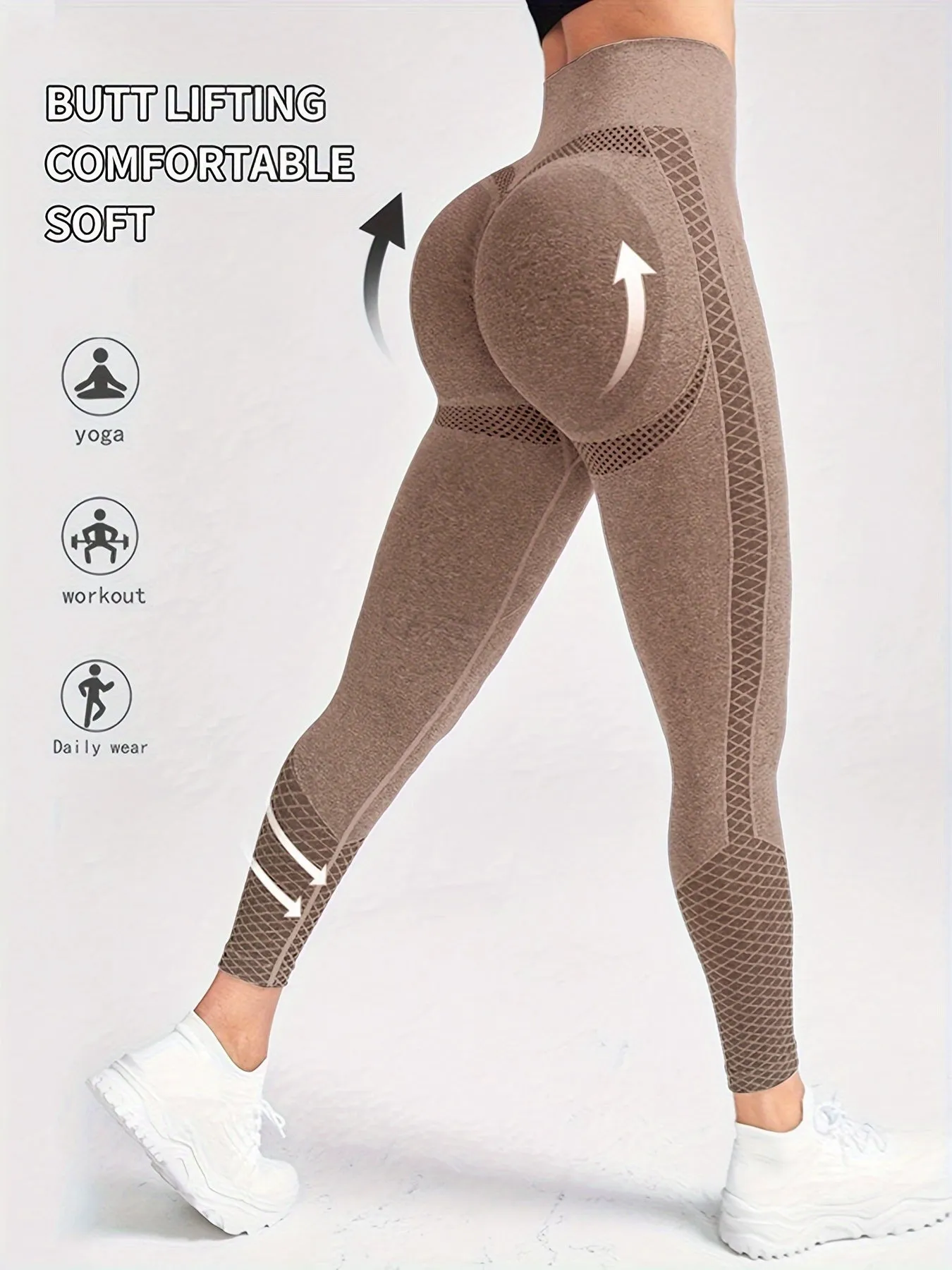 Women's Seamless High Waist Butt Lifting Tummy Control Leggings