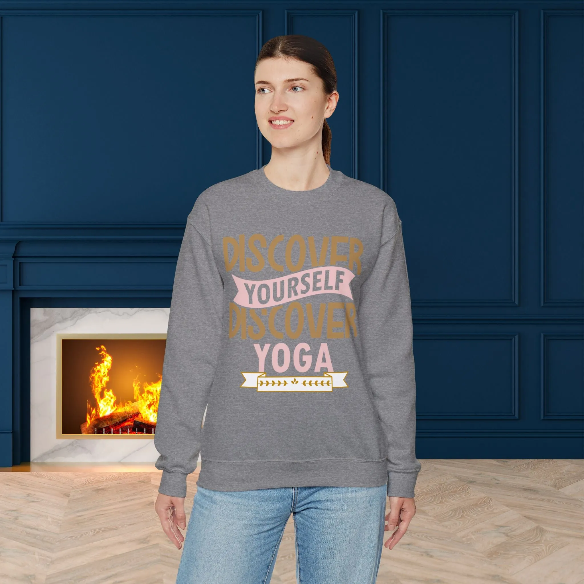 Yoga unisex heavy blend crewneck sweatshirt,Yoga workout Sweatshirt,Yoga lovers Sweatshirt, Yoga Instructor Gift, Gym Sweatshirt,  Gift For Yoga lovers, Gift For Yogi.